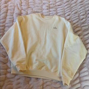 Alo yoga candle light yellow crewneck